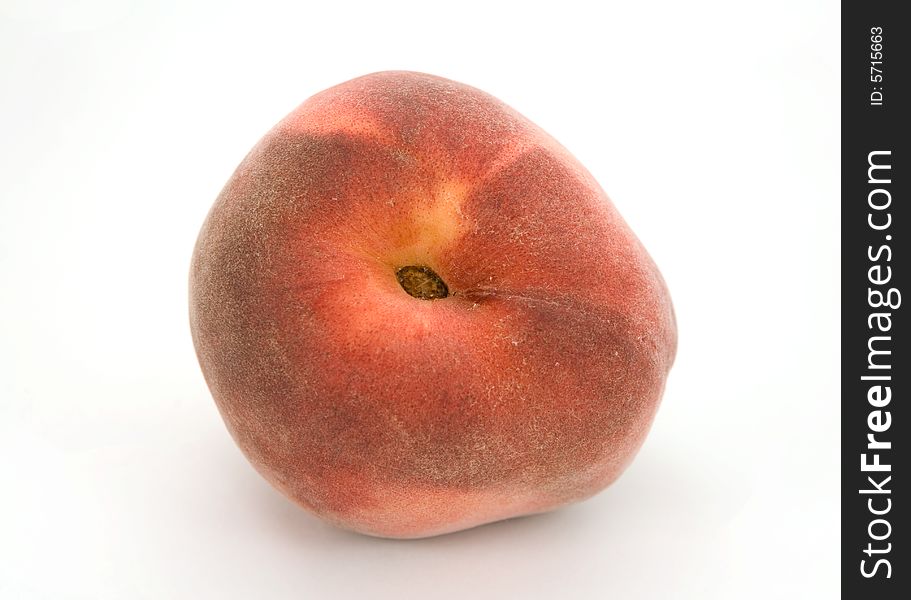 Peach isolated on white background