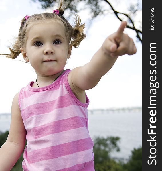 Portrait of little cute girl