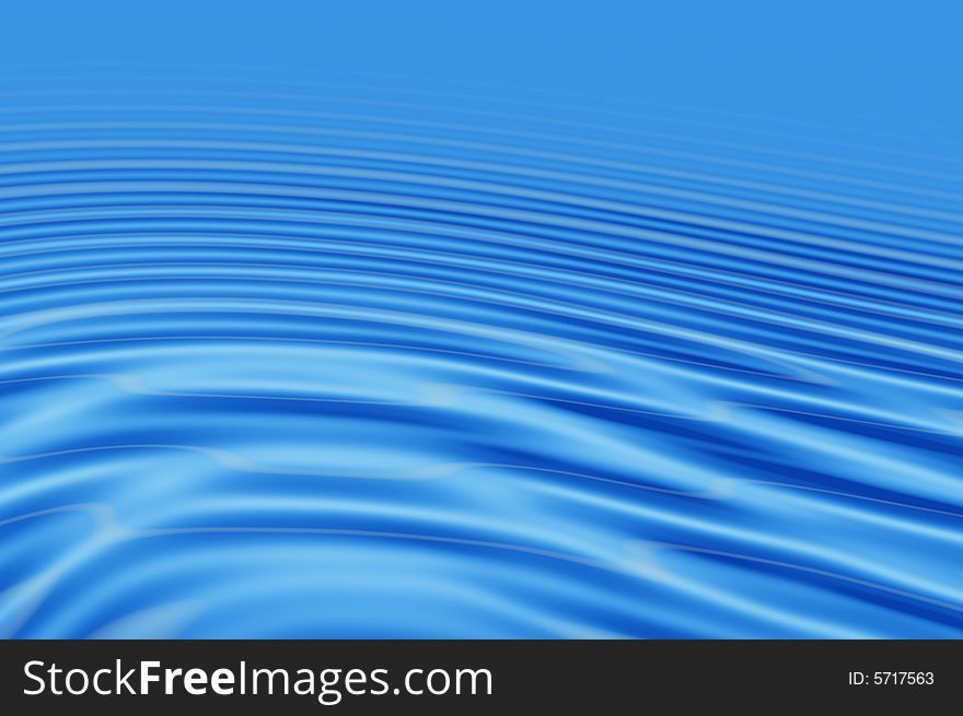 Water ripples sofrware rendered illustration
