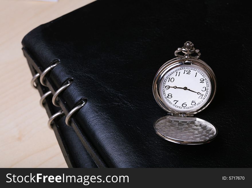 Pocket watch with  notebook