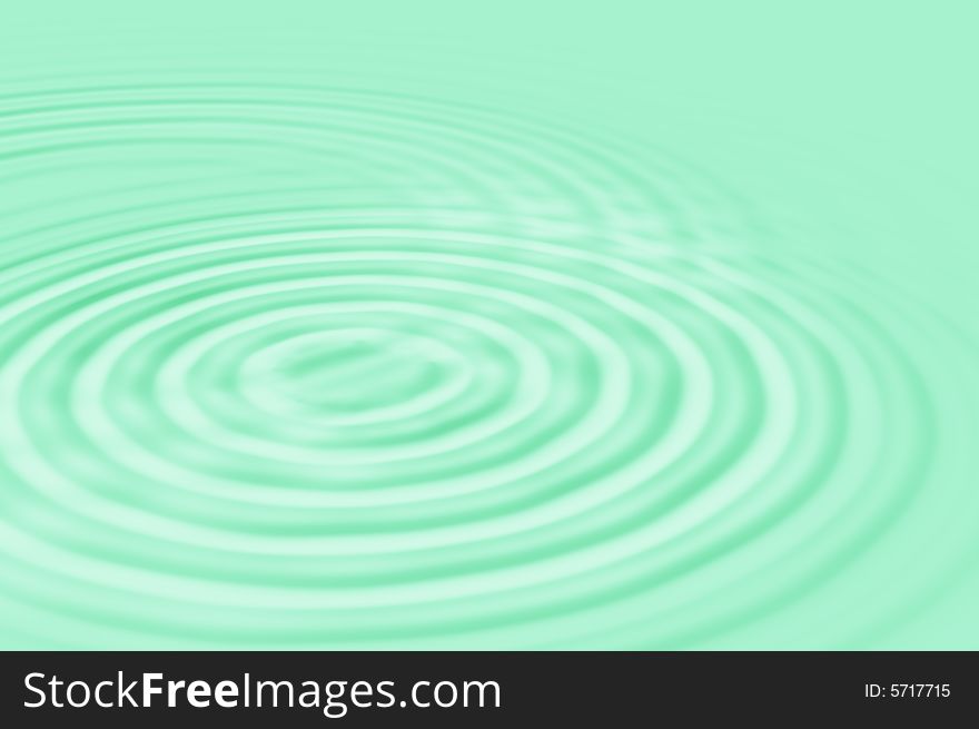 Water ripples sofrware rendered illustration