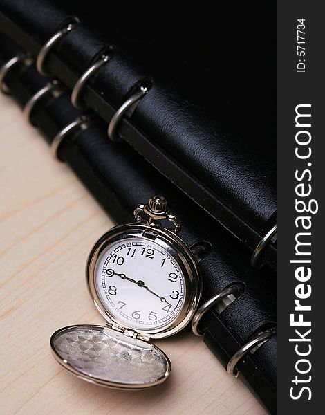 Pocket watch with  notebook