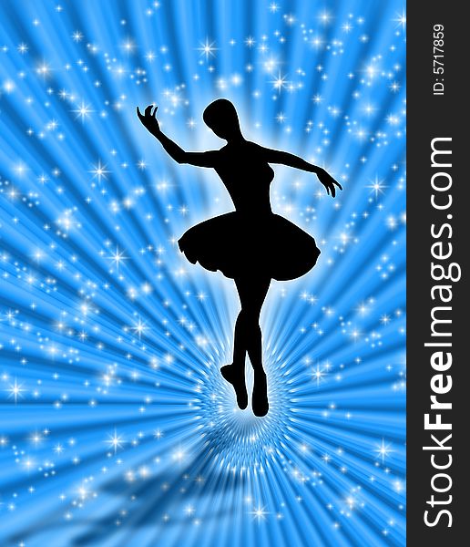 Classical dancer dancing in the bright stars. Classical dancer dancing in the bright stars