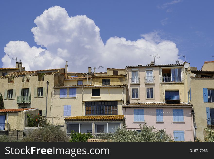 The village of Bages, near the city of Narbonne in France