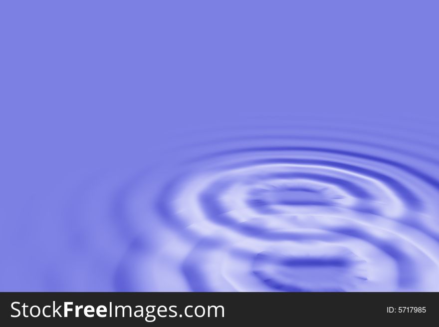 Water ripples sofrware rendered illustration