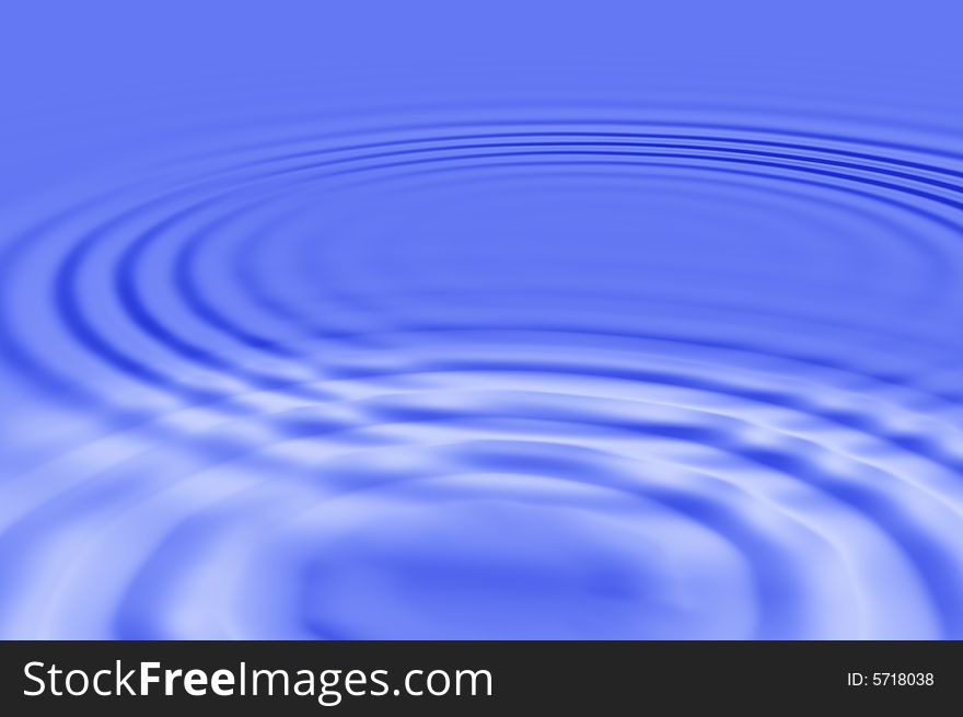 Water ripples sofrware rendered illustration