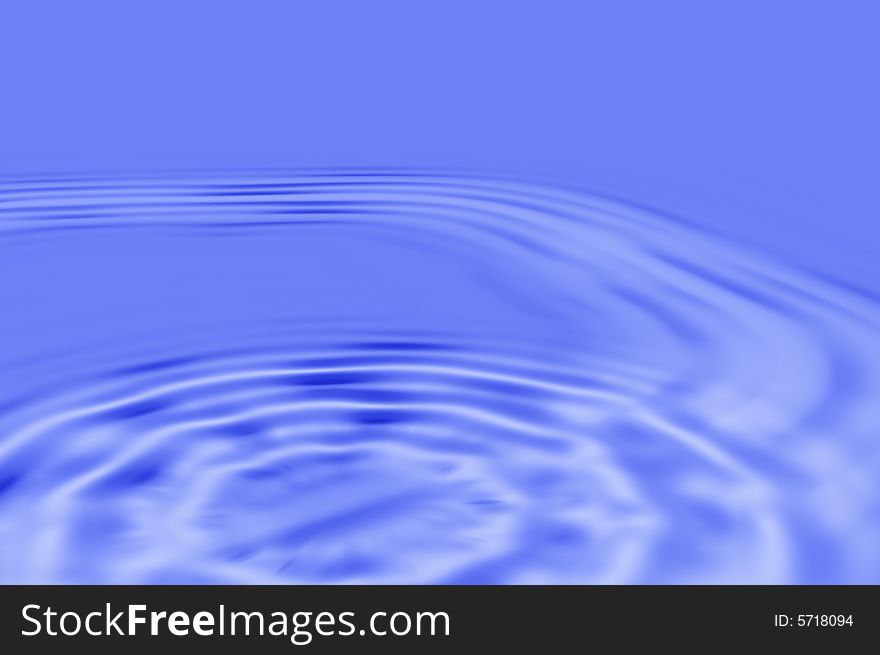 Water ripples sofrware rendered illustration