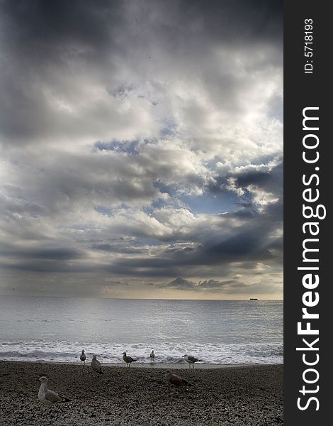 Beach And Clouds