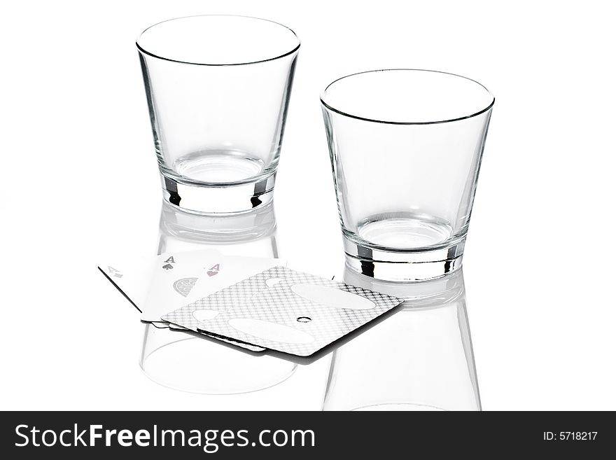 Two Empty Whiskey Glasses