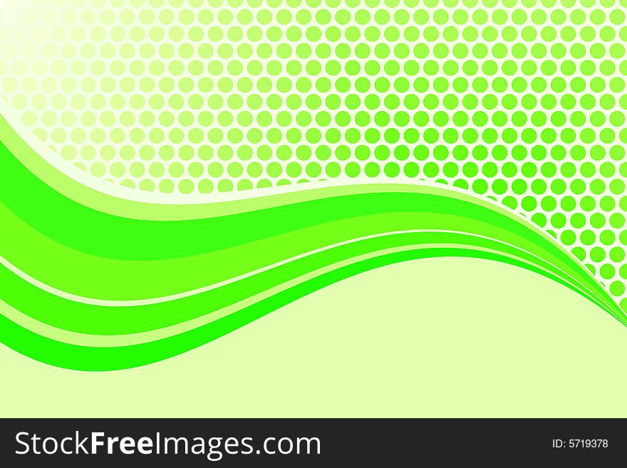 Vector illustration of abstract green