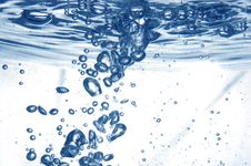 Blue Water With Bubbles Stock Image