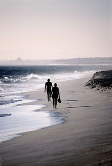 Two Lonely Figures Stock Image Two Lonely Figures Stock Image