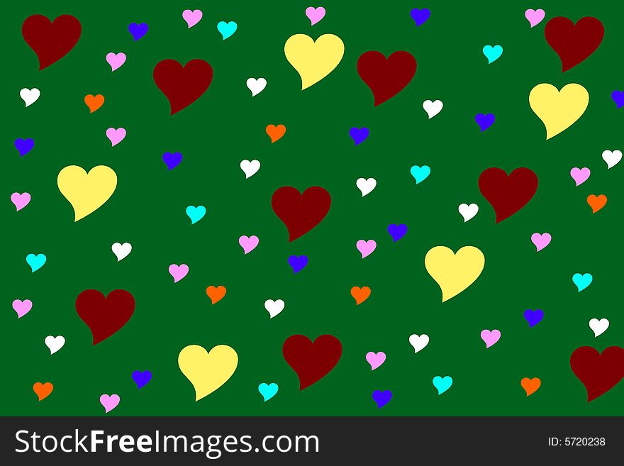 A funny background with a lot of hearts for web and print usage. A funny background with a lot of hearts for web and print usage