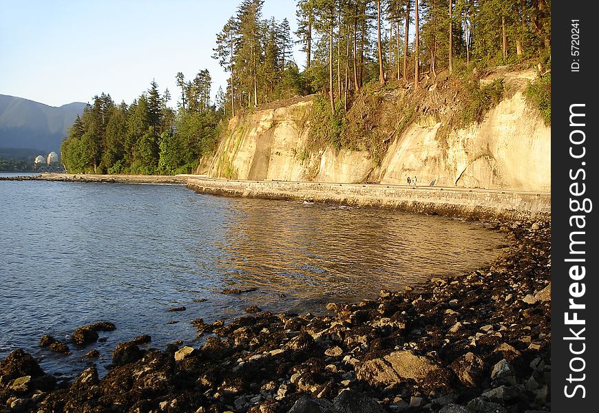 Vancouver Seawall Promenade Stanley Park. Vancouver Seawall Promenade Stanley Park.