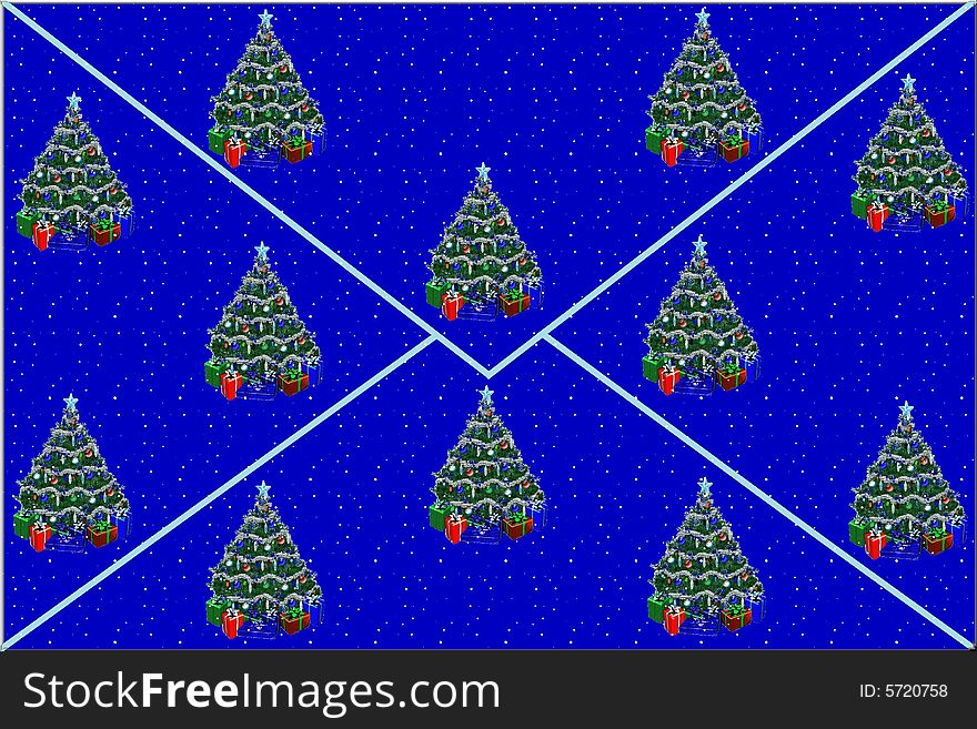 Funny background with trees and snow for christmas. Funny background with trees and snow for christmas