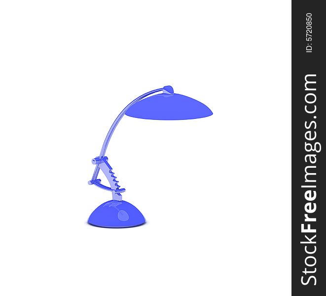 Lamp  blue 3 d rendering