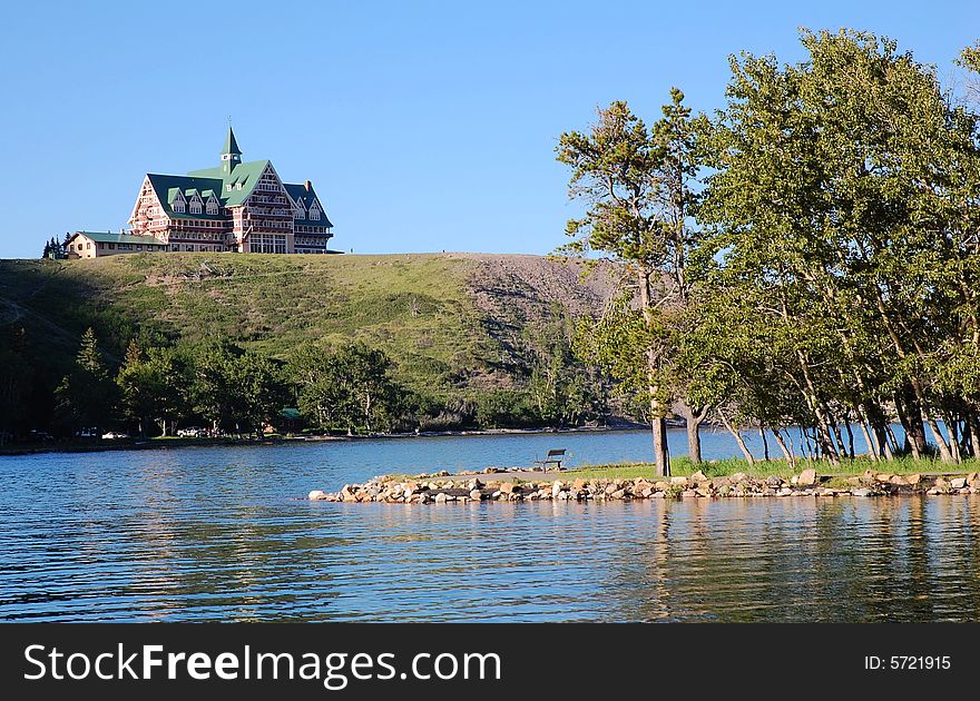 The historic prince of wales hotel in waterton lake national park, alberta, canada. The historic prince of wales hotel in waterton lake national park, alberta, canada