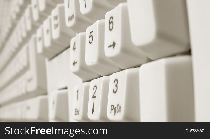 Close up of computer keyboard