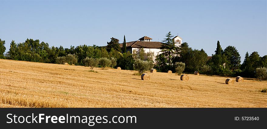 Photo of church situated in the assisi country. Photo of church situated in the assisi country