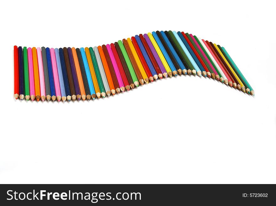Nice wave of colored pencils