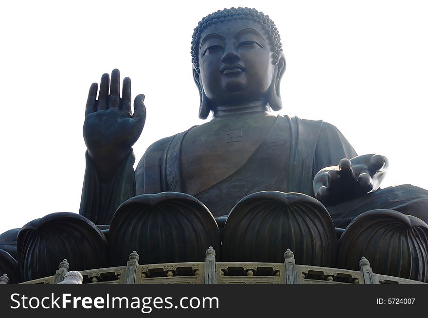 Budda statue on top of a hill on Lantau Island Hongkong. Budda statue on top of a hill on Lantau Island Hongkong.