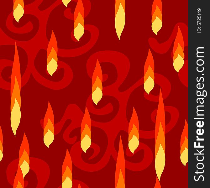 Abstract Flame Seamless Pattern