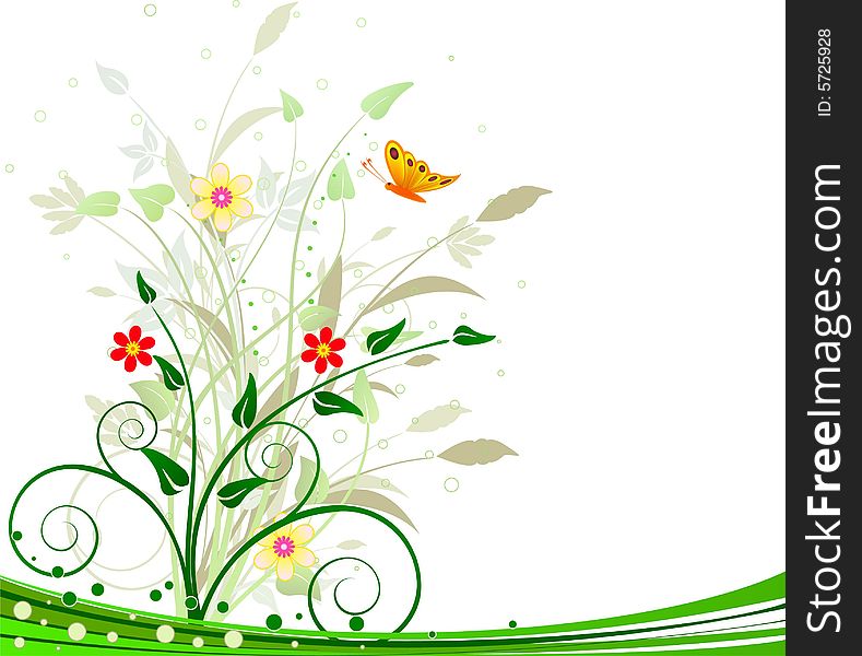 Floral background vector design illustration