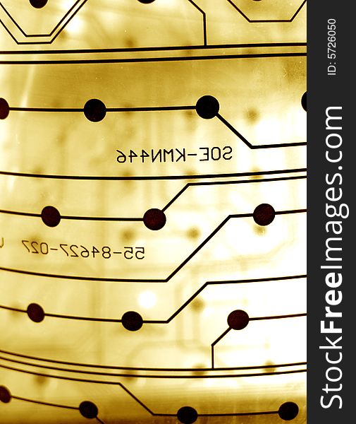 Close up electronic circuit board