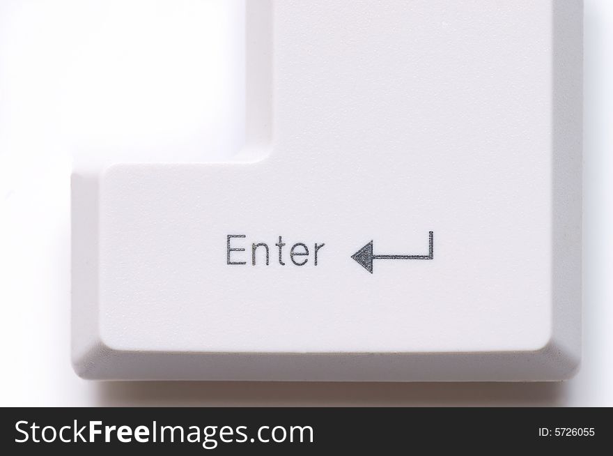 Closeup of enter key