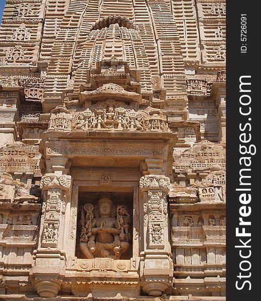 Chittorgarh citadel ruins in Rajasthan, India