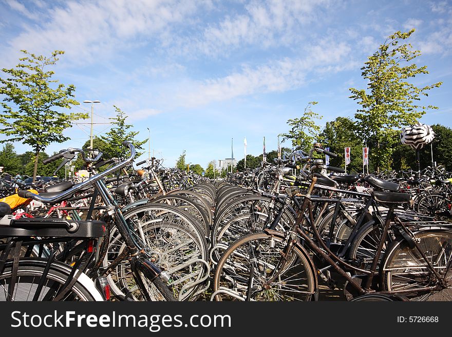 Lots of bikes at the Hague Station. Lots of bikes at the Hague Station