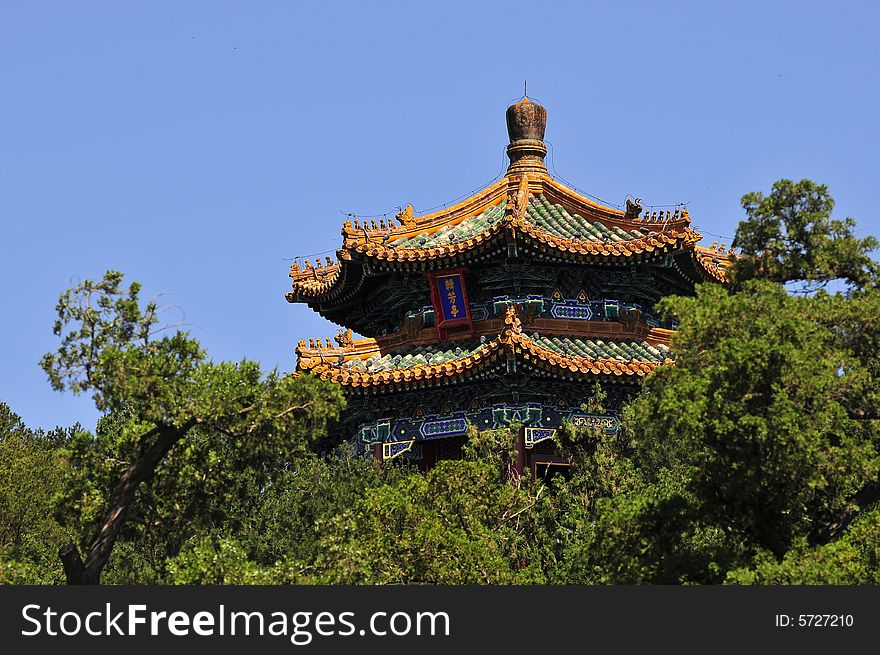 Ancient pavilion, chinese ancient building. Ancient pavilion, chinese ancient building