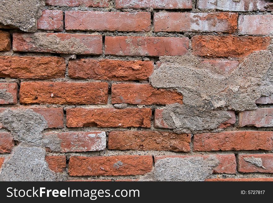 A grunge texture of a brickwall