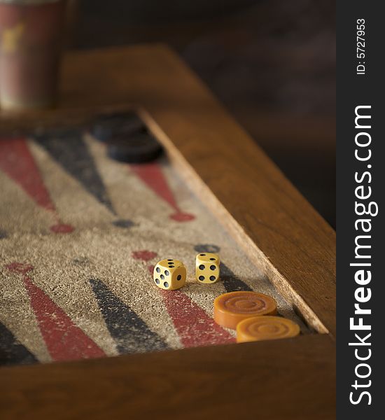 Backgammon Board and Dice