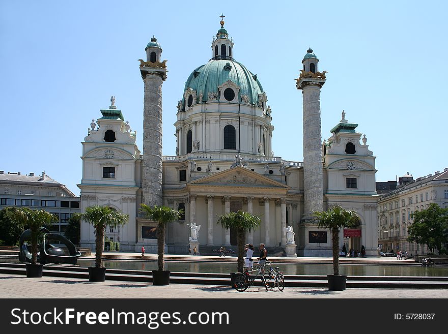Karlskirche. St. Charles Cathedral in Vienna