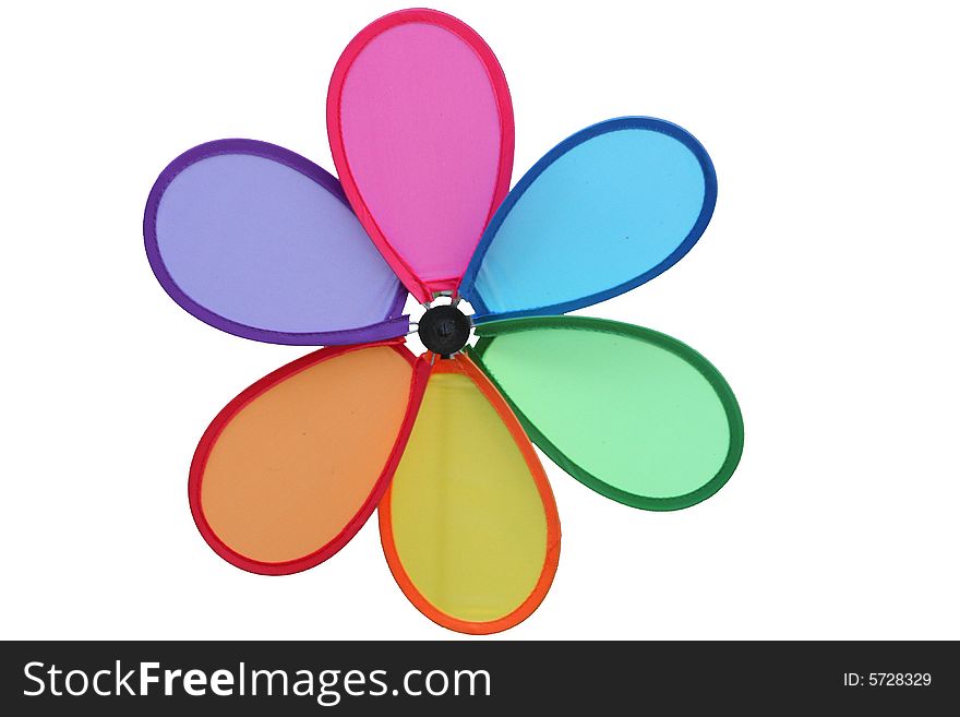 Color pinwheel with no background