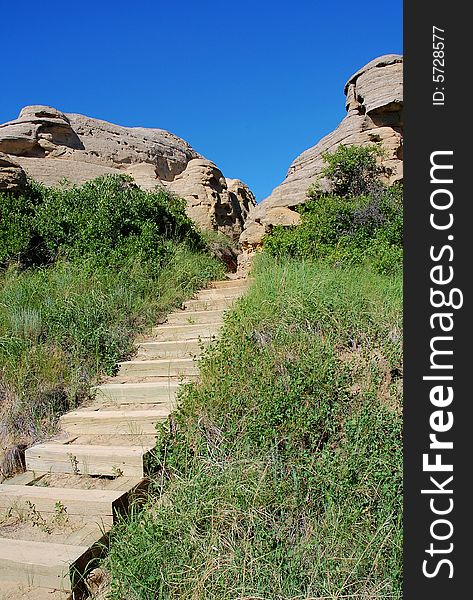 Hoodoos and sandstones in writing-on-stone provincial park, alberta, canada. Hoodoos and sandstones in writing-on-stone provincial park, alberta, canada