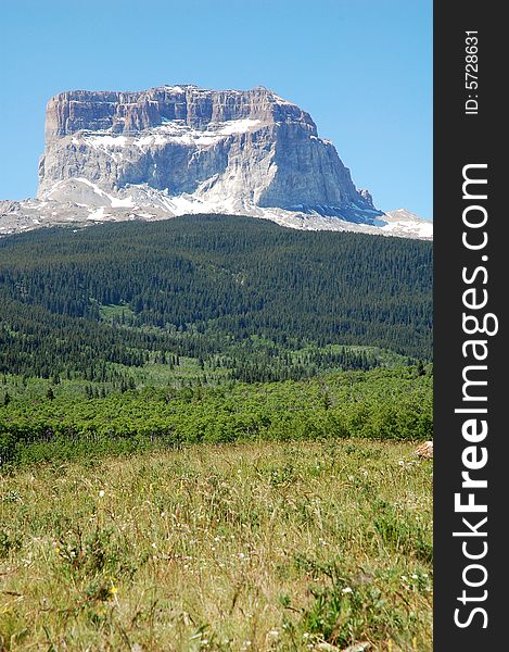 Rocky mountain and hillside forests in glacier national park, montana, united states. Rocky mountain and hillside forests in glacier national park, montana, united states