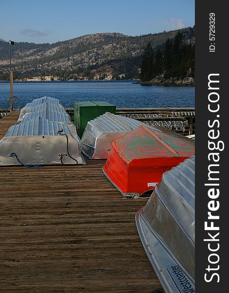 Boats docked at Lake Tahoe. Boats docked at Lake Tahoe