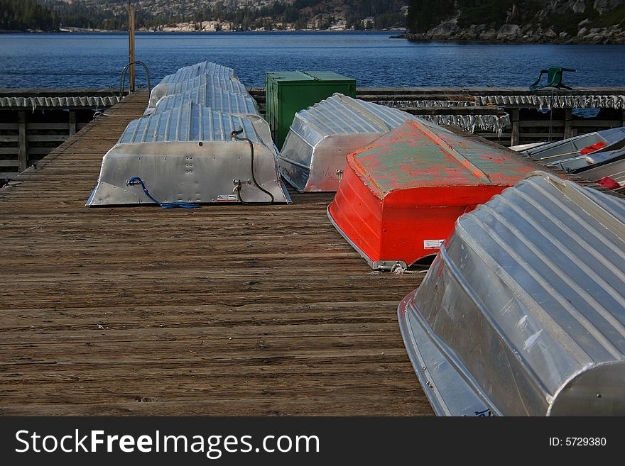 Boats docked at Lake Tahoe. Boats docked at Lake Tahoe