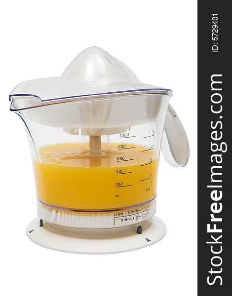 Modern juice extractor on a white background