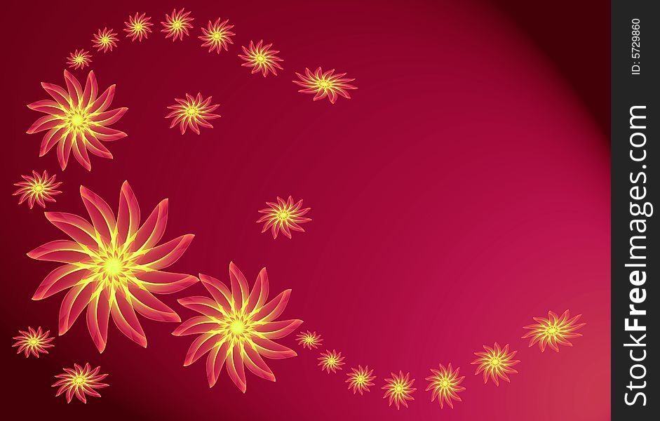 Abstract background with transparent ornament