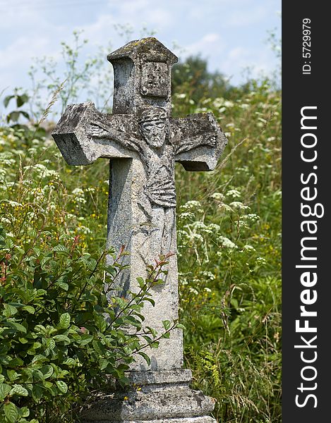 Crosses on the old cemetery. Crosses on the old cemetery