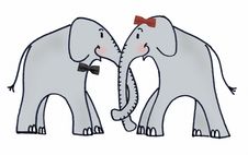 Two Elephants Royalty Free Stock Photography Two Elephants Royalty Free Stock Photography