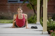 Yoga On The Porch Royalty Free Stock Photos Yoga On The Porch Royalty Free Stock Photos