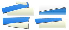 Banner - Blue And White Rectangles Royalty Free Stock Images