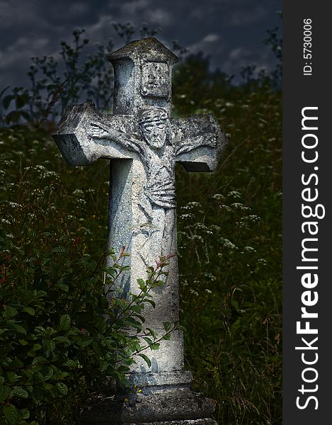 Crosses on the old cemetery. Crosses on the old cemetery