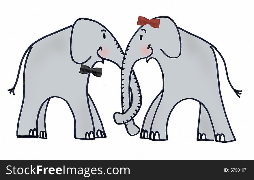 Two elephants