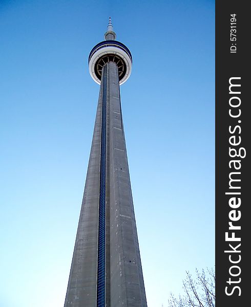 TV-tower on the background of blue sky