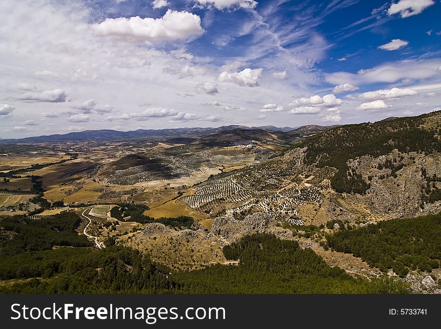 Mediterranean landscape in the province of Granada, Spain. Mediterranean landscape in the province of Granada, Spain.